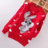 winter Girls Sweater Keep warm clothing Cotton children's O-neck pullover knitting Kids clothes 211201