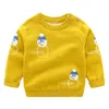 Höst Vinter Baby Boys Girls Kids Cartoon Christmas Pattern Sweater Långärmad Stickad S 210429
