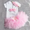 Toddler Baby Girl It039s My First 1st Birthday Tulle Tutu Dress Outfits Summer Unicorn Party Infant Clothing Little Baby Clothe3156160