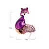 Fashion Delicate Rhinestone Enamel Fox Brooches Animal Shape Party Causal Brooch Pins Gifts