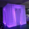 Oxford Kumaş Beyaz Renk Boyutu 2.5 / 3m 2 LED şeritler Şişme Photobooth Photo Booth çadırı Parti Düğün için 2 kapılı