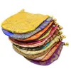 Jewelry Boxes 24pc Silk Brocade Storage Bag Pouch Small Satin Coin Purse Chinese Embroidered Drawstring Gift for Ring 1201