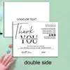Minimalistische Dankeschön-Karte für Ihre Bestellung, Visitenkarte, Kundennotiz, Kauf, schwarze Grußkarten