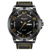 Free Dropshipping Sports Watch Men Fashion Waterproof European American Quartz Wristwatch Big Dial Quality Leather Men's Watch G1022