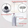 Electric Handheld Stainless Steel Coffee Milk Frother Foamer Drink Electric Whisk Mixer Battery Operated Kitchen Egg Beater Stirrer DAF301