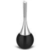 black toilet brush and holder