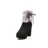 Botas punta redonda mujeres 2021 calzado de invierno zuecos plataforma cremallera sexy muslo tacones altos zapatos femeninos tobillo rock