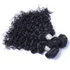 Braziliaanse Jerry Curl Human Hair Bundels Natural Color 3/4pcs 8-26 inch niet-Remy Hair Weave Extensions