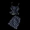 Estilo de verano Ropa de moda Dulce blusa reductora de edad Camisola de mujer Falda que combina con todo Traje de dos piezas GK580 210506