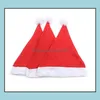 Świąteczne zapasy domowe ogrodowe santa claus hat tra miękki pluszowy cosplay impreza kapelusza kapelusze świąteczne dekoracje adts upuszczenie dostawy 2021 PLKAY