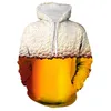 Men's Hoodies Men's & Sweatshirts 3D Print Funny Beer Pattern Sweatshirt Unisex Hip-hop Fashion Streetwear 2022 Men And Women