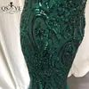 イブニングドレスUm Ombro esmeralda vestidos de note verde lantejouras Longo Sereia Baile Glitter Elegante FestaPadrãodeRendaフォーマルvestido