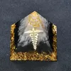 2.36inches Orgone Pyramide Chakra Blanc Clair Quartz Guérison EMF Protection Cadeau