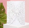 2021 Prachtige Verticale Laser Cut Butterfly Uitnodigingen Kaarten Kits voor Bruiloft Bruids Douche Verjaardag en Sweet 16