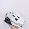 Nike Air Max 90 2018 Infant Bébé Garçon Fille Enfants Jeunesse Enfants 350 Chaussures de course à pied Chaussures de sport Pirate Noir classique 90 Baskets