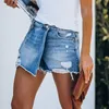 Fashion Ripped Repaired Denim Shorts Casual Button Denim Shorts Women Summer Party Comfortable Breathable-WT 210611