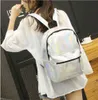 Women School Shiny Laser Mini Travel Student Cute Ladies Leather Hologram Backpacks Silver Small Holographic Backpack 4 Colors Y1105