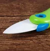 Perroquet oiseau couteau en céramique poche pliant oiseau couteau fruits couteau à éplucher en céramique avec poignée en ABS coloré outils de cuisine RRF12368