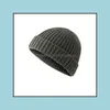 Beanie / SKL hattar kepsar hattar, halsdukar handskar mode aessories unisex ribbed stickad cuffed vinter hatt varm kort mössa casual solid färg s