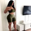 2023 Kvinnor Tvådelar Set Tracksuits Shorts Outfits Tight Sexy Strapless Top Small Bra Shorts Leisure Sports High Elasticity Suit Woman Clothes