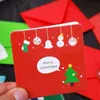 Vrolijke Kerstmis Groet Papier Kaart Kerstmis Santa Clau Patroon Briefkaart Sneeuwman Kaarten Handgeschreven Wensen Groeten Postkaarten JJB10895