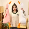 Simulation Fluffy Duck Plush Toy Cute Animal Stuffed Swan Dolls Fashion Kids Doll for Girls Birthday Christmas Gift 70cm 90cm LA254