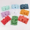 2021 Soft Nylon Jacquard Hair Accessories Children's Hairband Baby Super Stretch Bow Girls Big Bows Solid Headbands M2870