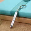 Red Laser Pointer Pen Key Ring with White LED Light Show Portable Infrared Stick Funny Cats Pet Toys Wholesale 2185 V2