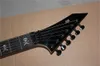 검은 액세서리가있는 두개골 인레이 더블 쉐이크 일렉트릭 기타의 고품질 사용자 정의 버전 폐쇄 획득