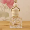 Car Perfume Bottle Pendant Cars Air Freshener For Essential Oils Diffuser Hanging Fragrance Empty Glass Bottles Auto Ornaments Decor RRF1303