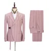 Garnitur męski Butique 2 szt. Zestaw Slim Wedding Groom Tuxedo Prom Party Dress Business Casual Homme Suits Blazers