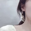 Yuans kvinnors tunna silverknappörhängen franska C-formade guldpläterade brudsmycken anti allergi 925 stud203m