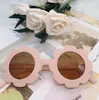 2021 어린이 선글라스 꽃 모양 원형 프레임 선글래스 abrazine 컬러 패턴 자외선 방지 태양 유리 패션 거리 사진 안경 WMQ993