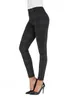 Chic Mulheres Skinny Pant Moda Preta Manta Esticado Legging Bottom Cintura Alta Lápis Pant Moderna Senhora Long Calças 210602