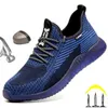 Work Safety Shoes Men Ankle Boots Shoe Man Work Summer Breathable Lightweight Boots Oil Resistant Sneakers Free 211007