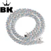 De Blending 9mm Micro Pave Iced CZ Cubaanse Link Kettingen Accepteren Custom Color Luxe Bling Sieraden Mode Hiphop voor Mannen X0509