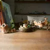 Everyday Collection Owl Animal Figurine Modern Hantverk Hem Dekoration Tillbehör Miniatyr Trädgård Tabletop Hyllor prydnad 211101