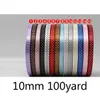 10mm 15mm 20mm 25mm 100Yards / Roll 1inch poke-a-dot dots Silk Satin Ribbons for Crafts Bow Handmade Gift Wrap Party Wedding Decorative Christmas Packing