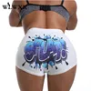 Print Summer Sweat Biker Shorts Women Fitness High Waist Candy Female Sexy Bodycon Gushers Snack Booty 2021 Women039s1102415