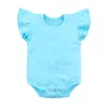 0-2 ans nouveau-né volants body bébé enfant fille coton barboteuse couleurs bonbon tenues Roupas de bebe 210413