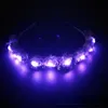 Décoration de fête 20pcs LED lumière lumineuse lumineuse couronne de fleurs bandeau enfants adultes filles mariage mariée fantaisie robe headwear274u