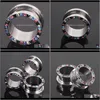 & Tunnels Body Jewelry Drop Delivery 2021 Surgical Steel Multi Gem Screw Fit Plugs Gauge Expander Earlobe Taper Stretcher 4-20Mm Piercing Ear