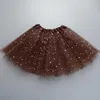 2021 Mädchen funkeln Glitzer Pailletten Sterne Tanz Ballett Tüll Tutu Rock Prinzessin Kleid mit 3 Schichten Tüll Tutu Kleinkind 8 Farben erhältlich