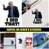 100 stks Biden Ik deed die stickers, 3inch Joe Biden Funny Sticker, dat is alles wat ik deed, dat decal / humor / grappig (A, Diamond Reflective Waterdichte Sticker)