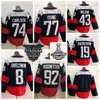 C2604 2023 Stadyum Serisi 8 Alex Ovechkin Hokey Forma Siyah Ters Retro 77 TJ Oshie 92 Evgeny Kuznetsov Nicklas Backstrom 43 Tom Wilson John Carlson Champions Je