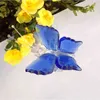 6 Couleurs Cristal Papillon Figurine Animaux Ornements Artisanat Verre Presse-papiers Maison De Mariage Décoration Miniature Souvenir Cadeaux 211108