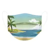 Adult mouth summer cool theme printed protective mask disposable three-layer non-woven melt-blown