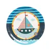 Disposable Dinnerware Nautical Set Theme Party Tableware Paper Cup Plate Hat Straws Children's Birthday Decorations