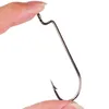 Fishing Hooks Narrow Crank Hook For 100pc/bag High Carbon Steel 6# 4# 1# 1/0# 2/0# 3/0# 4/0# 5/0# Rig Jig Soft Bait Worm