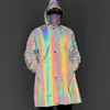 Men And Women Riding Raincoat Long Colorful Reflective Male Female Large Size Trench Coat Men's Coats